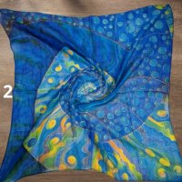 Дамски памучен шал 70х70 см, снимка 2 - Шалове - 44479522