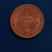1/2 пени Великобритания 1982 , Кралица Елизабет II penny 1982 половин пени, снимка 5 - Нумизматика и бонистика - 44251670