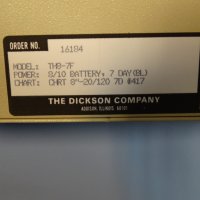 регистратор DICKSON TH8-7F temperature&humidity recorder, снимка 3 - Други машини и части - 37504204