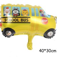Училищен Автобус school bus малък голям фолио фолиев балон хелий въздух транспортни средства, снимка 2 - Други - 37498621
