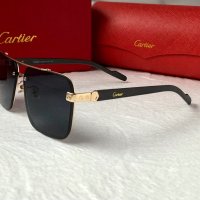 Cartier висок клас мъжки слънчеви очила с дървени дръжки, снимка 8 - Слънчеви и диоптрични очила - 42830684