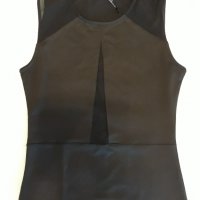 Мини черна рокля къса , елегантна, секси, без ръкав, с прозрачен елемент отпред и на раменете, ефект, снимка 5 - Рокли - 37435253