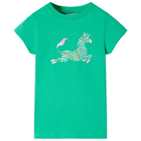 Детска тениска, зелена, 116（SKU:11061, снимка 1 - Детски тениски и потници - 44755851