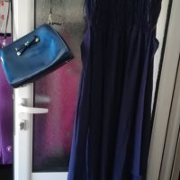 Официална дълга тъмносиня рокля цена 150 лв., снимка 3 - Рокли - 40742123