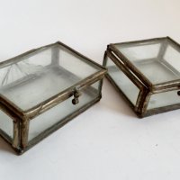 Френски стъклени кутии за бижута, снимка 7 - Други ценни предмети - 37161907