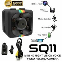 SQ11 мини камера HD видеокамера за нощно виждане 1080P мини DVR гласов, снимка 1 - Друга електроника - 42905359