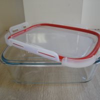 "Curver" – голяма правоъгълна стъклена кутия / купа за съхранение на храна (с капак), 1.8 л​., храни, снимка 5 - Кутии за храна - 38226749