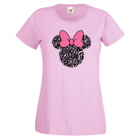 Дамска тениска Minnie Head 6 Подарък,Изненада,Рожден ден,, снимка 5 - Тениски - 36530179