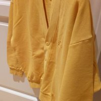 Жилетка Benetton size XL, 100% памук, жълт цвят, снимка 2 - Детски пуловери и жилетки - 42206686