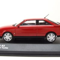 Audi S2 Coupe 1992 - мащаб 1:43 на Solido моделът е нов в PVC дисплей-кейс, снимка 3 - Колекции - 42726979