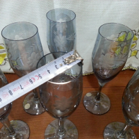 Ретро стъклени чаши цветно стъкло , снимка 10 - Антикварни и старинни предмети - 44810483