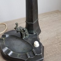Стара настолна лампа с пепелник, снимка 8 - Антикварни и старинни предмети - 40483551