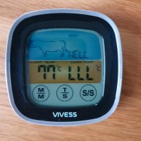 Vivess Дигитален термометър за месо с LCD дисплей, Германия, снимка 4 - Други - 39893594