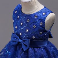 Детска рокля тъмно синя размер 170 Ново., снимка 6 - Детски рокли и поли - 29483637