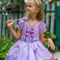 Рокля на принцеса София + подарък коронка. , снимка 3 - Детски рокли и поли - 36899258