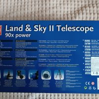 Астрономически телескоп с трипод LAND & SKY II TELESCOPE 90X увеличние, снимка 3 - Други - 44459497