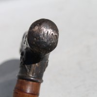 Стар бастун от бамбук със сребърна дръжка, снимка 10 - Колекции - 38300242
