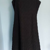 Копринена "Малка черна рокля" за повод или офис / голям размер , снимка 1 - Рокли - 29469471