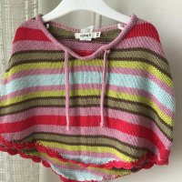 Пончо в пастелни цветове, снимка 1 - Детски пуловери и жилетки - 30815879