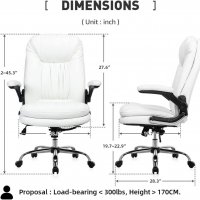 Ергономичен офис стол с мека седалка и облегалка YMS-3286-WT, снимка 2 - Столове - 36663764