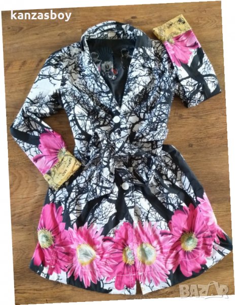  Desigual less more rain coat dress - страхотен дамски тренч, снимка 1