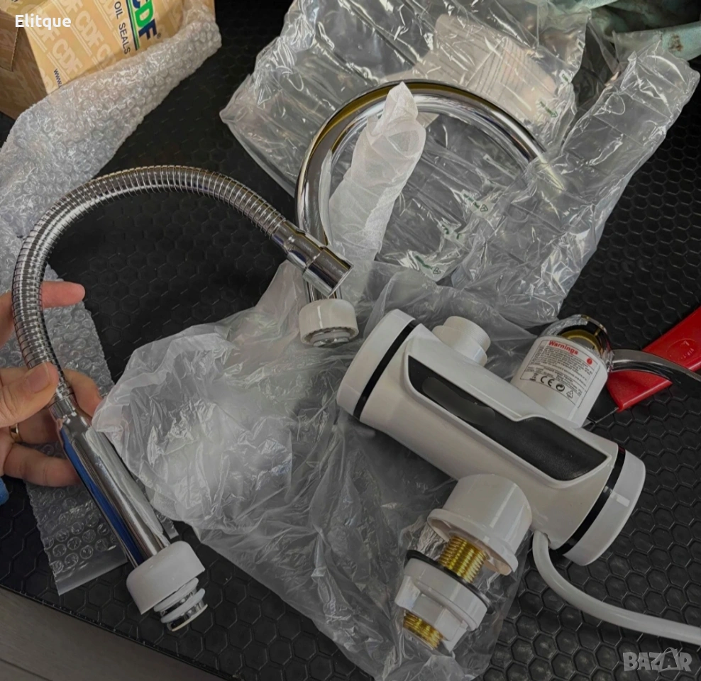 Смесител за вода с нагревател за мигновено загряване – 3000W 🚰, снимка 1