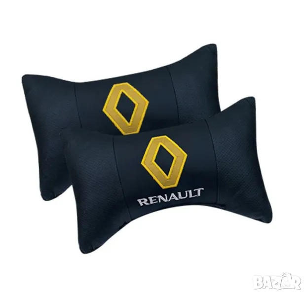 възглавнички за автомобил Renault Рено бродирани Кожа 2 броя, снимка 1