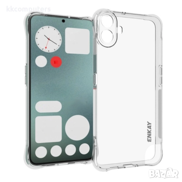Nothing CMF Phone 1 Удароустойчив ENKAY Силиконов Калъф и Протектор, снимка 1