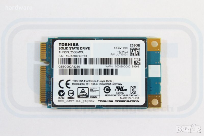 Toshiba ssd msata 256 GB - SATA 6Gb/s Specs, снимка 1
