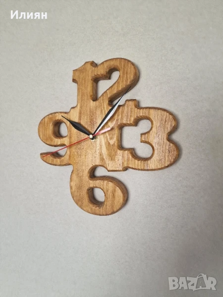 Дървен часовник, плавен механизъм, снимка 1