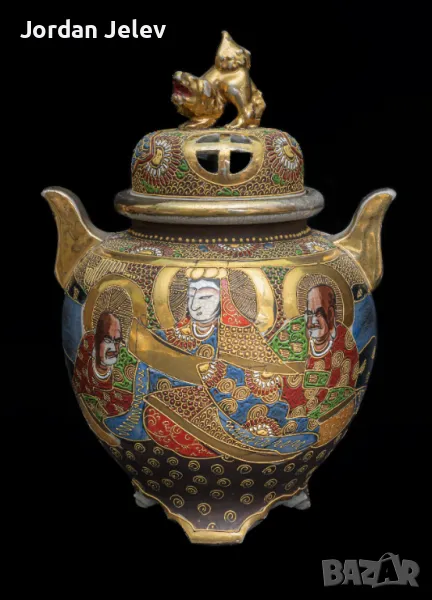 Оригинална Японска ваза-съд за ароматизиране Satsuma., снимка 1