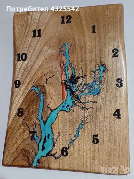 Стенен часовник от орех , снимка 1