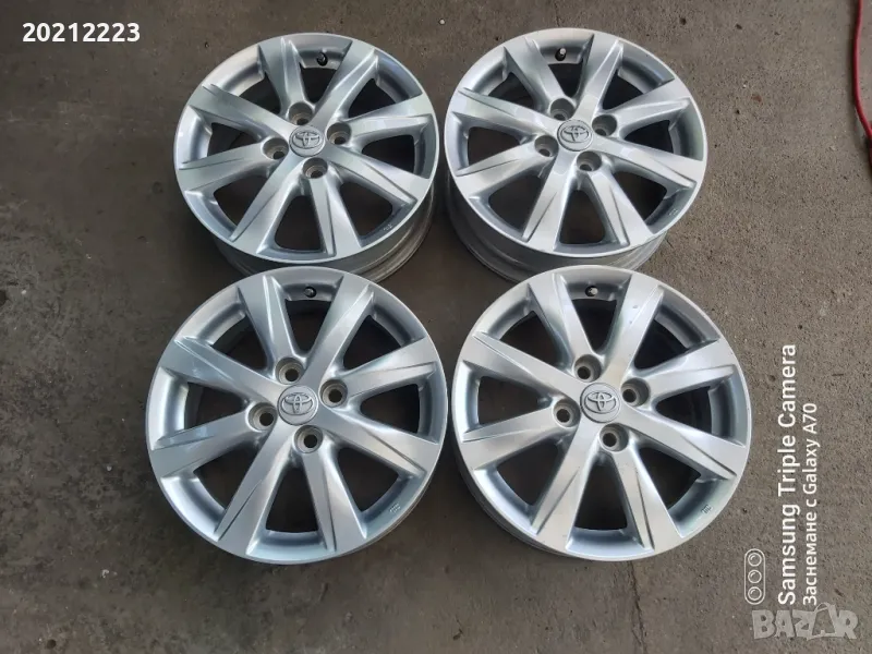 4 броя алуминиеви джанти за Toyota Yaris,Toyota Yaris-Hybrid 15, снимка 1