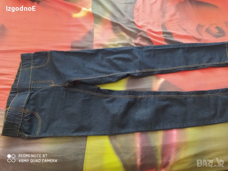 L еластични тъмно сини дънки, снимка 1