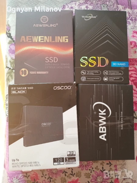 Хард диск 2,5 за лаптоп - нови 120гб по 18лв,128гб/ по 20лв., снимка 1