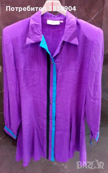 Блуза с дълъг ръкав, 100% естествена коприна, М, снимка 1