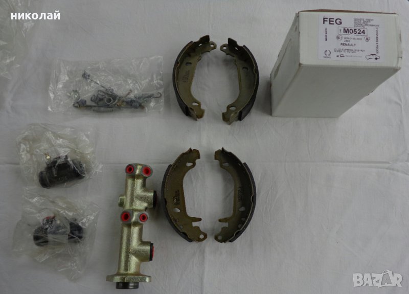 Части за Рено R19, R 21, super 5,спирачна помпа, спирачни цилиндърчета задни, накладки чисто нови, снимка 1