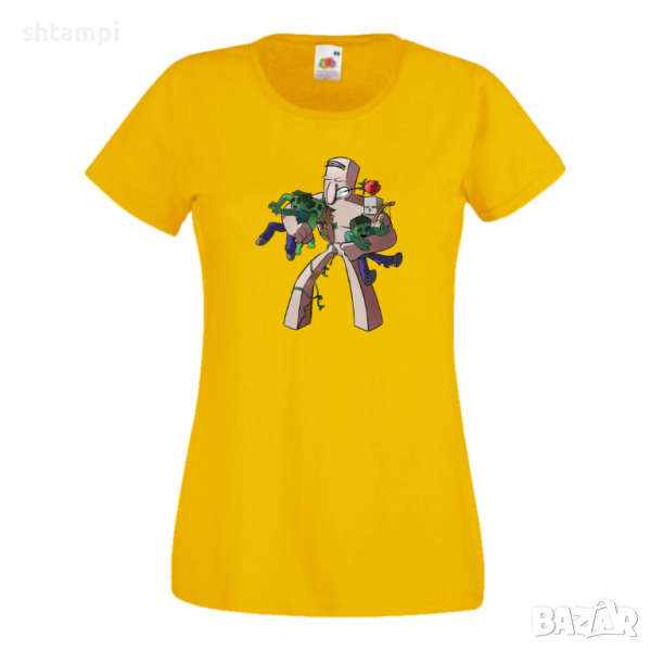 Дамска тениска Iron Golem майнкрафт Minecraft,Игра,Забавление,подарък,Изненада,Рожден Ден., снимка 1