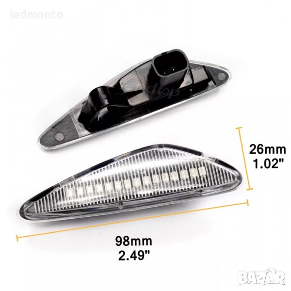 мигачи за BMW X5 E70 / X6 E71 / X3 F25 мигач бмв кристални, бели, снимка 1