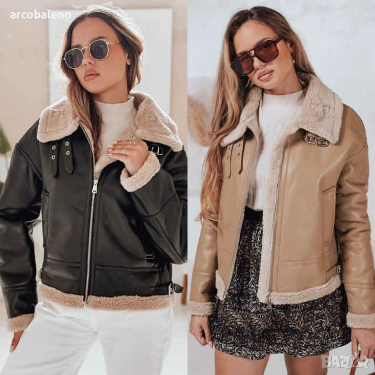 Дамско кожено яке SHEREB, 2цвята , снимка 1