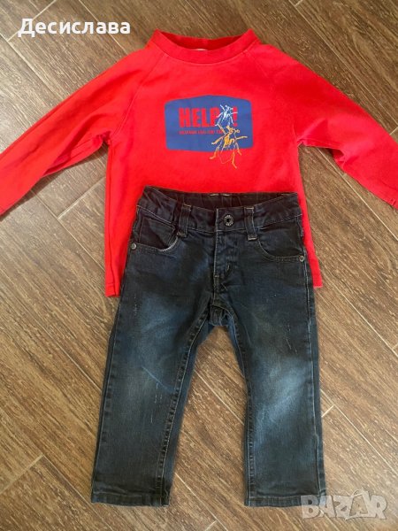 Блузка и дънки 92 см, снимка 1