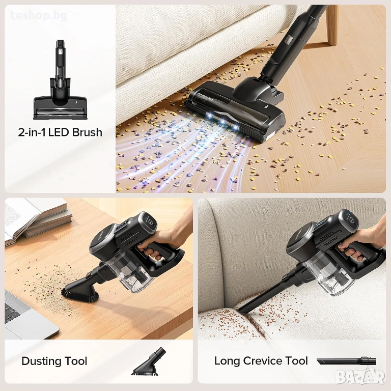 Безжична ръчна вертикална прахосмукачка Lubluelu 202, снимка 1