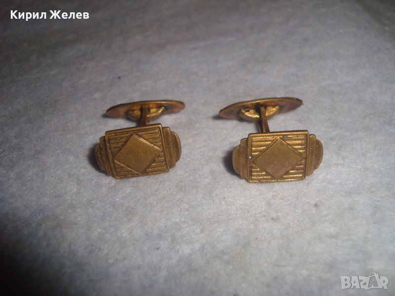 СТАРИННИ БРОНЗОВИ ПОЗЛАТЕНИ БУТОНЕЛИ с ИЗЯЩНА РЕТРО ОРНАМЕНТИКА 12351, снимка 1