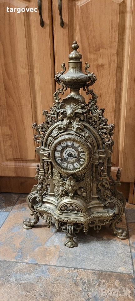 огромен бронзов масивен часовник, снимка 1