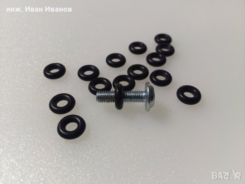 Гумени уплътнения (о-пръстени) за болтове с диаметър на резбата 3мм, снимка 1