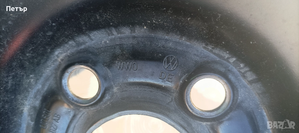 Оригинални джанти за Volkswagen 5 броя ,оригинална боя,без ръжди използвани са с гуми 195/65/15, снимка 1