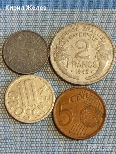 Четири монети от цял свят ФРАНЦИЯ, ИСПАНИЯ, АВСТРИЯ, ДОЙЧЕ РАЙХ за КОЛЕКЦИЯ 44069, снимка 1