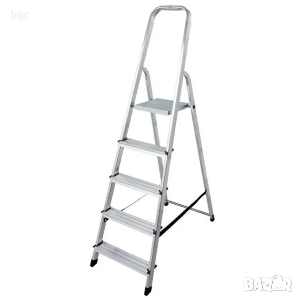 НОВА 5 стъпала Двойна алуминиева стълба Krause KR-000729, 3.2 м работна височина, Сгъваема, снимка 1