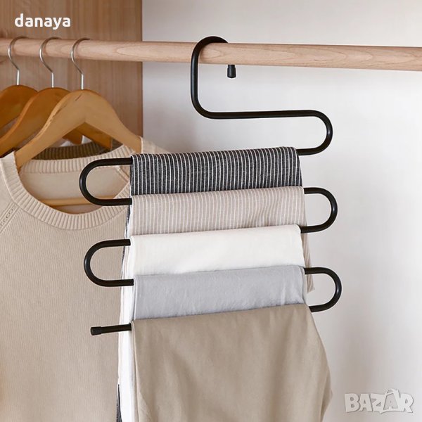2008 S образна закачалка за панталони и поли, органайзер, снимка 1