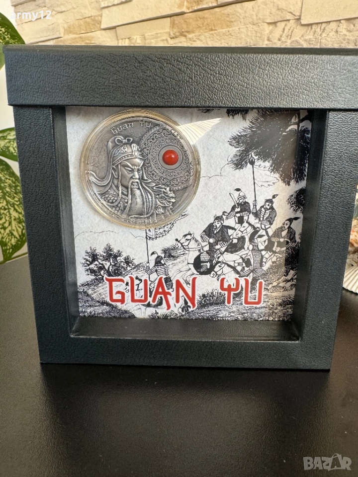 Сребърна монета Niue 5$  2 oz .999  Coral Jasper , снимка 1